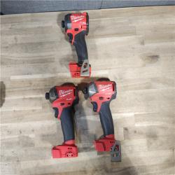 HOUSTON LOCATION - AS-IS Milwaukee 3 Tool Combo Kit W/ (2) Battery & Charger
