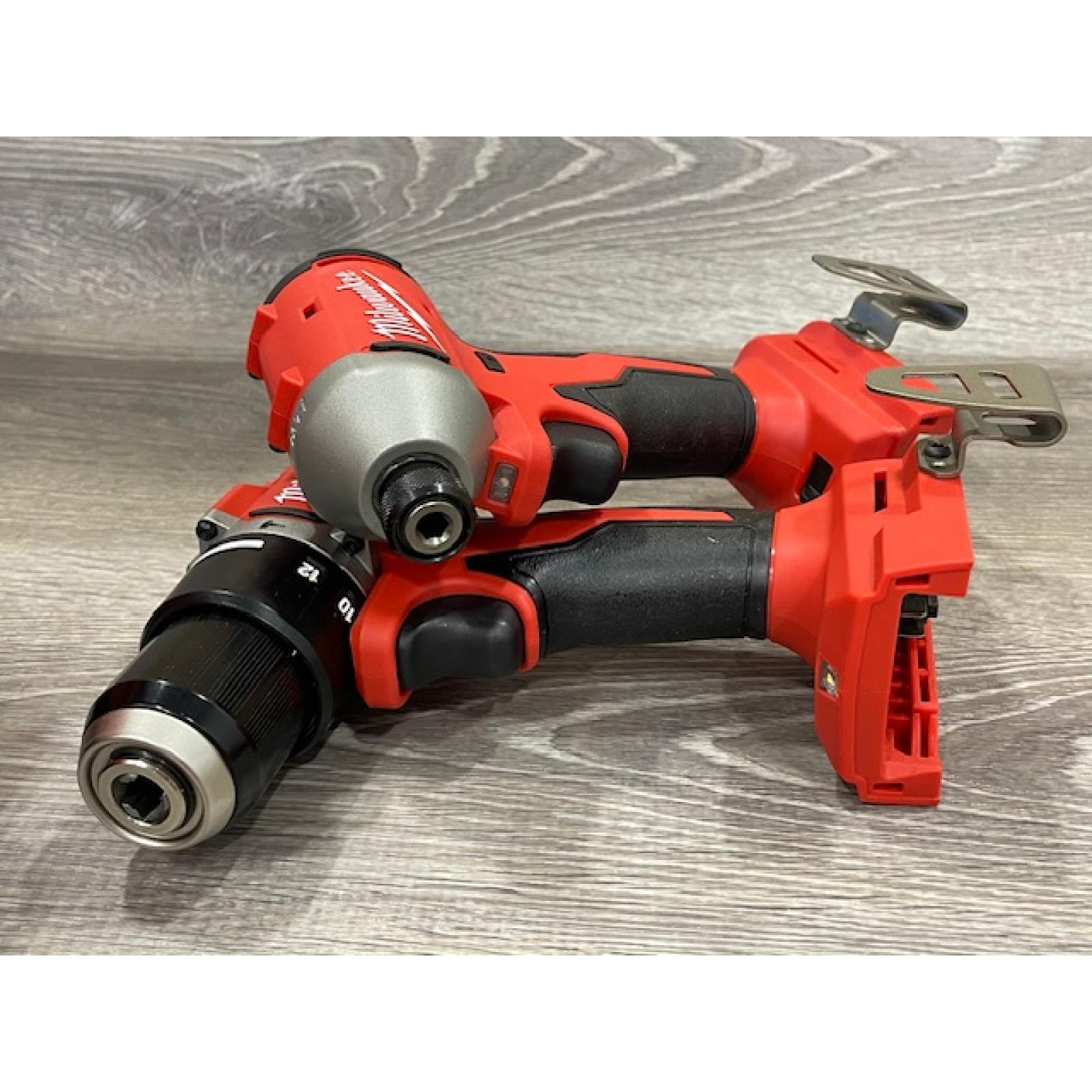 AS-IS Milwaukee 18-Volt Lithium-Ion Brushless Cordless Compact Hammer Drill/Impact Combo Kit