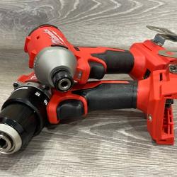 AS-IS Milwaukee 18-Volt Lithium-Ion Brushless Cordless Compact Hammer Drill/Impact Combo Kit