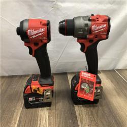 AS-IS Milwaukee FUEL 18V Lithium-Ion Brushless Cordless Hammer Drill and Impact Driver Combo Kit