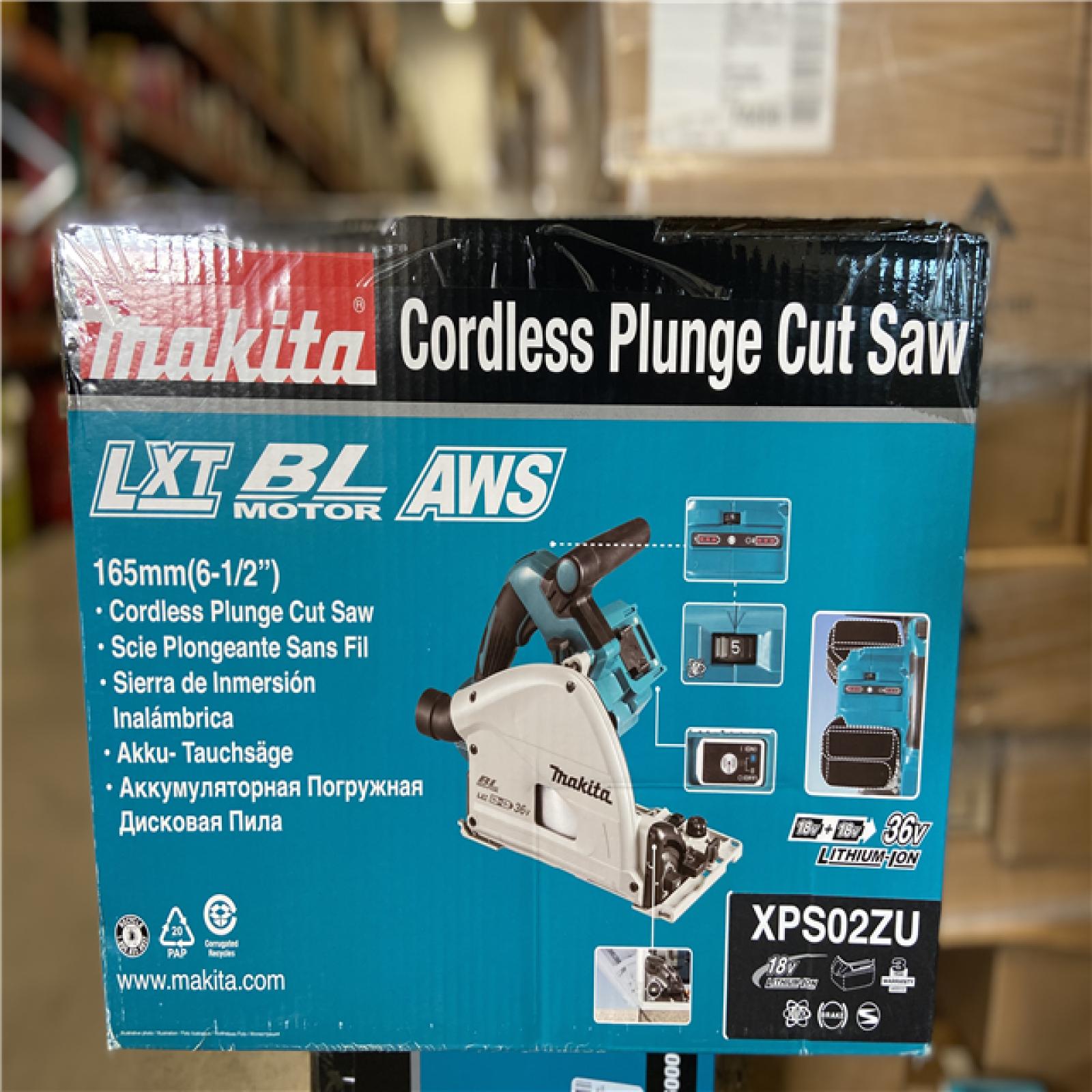 NEW! -  Makita 18V X2 LXT Lithium-Ion (36V) Brushless Cordless 6-1/2 in. Plunge Circular Saw, with AWS (Tool Only)