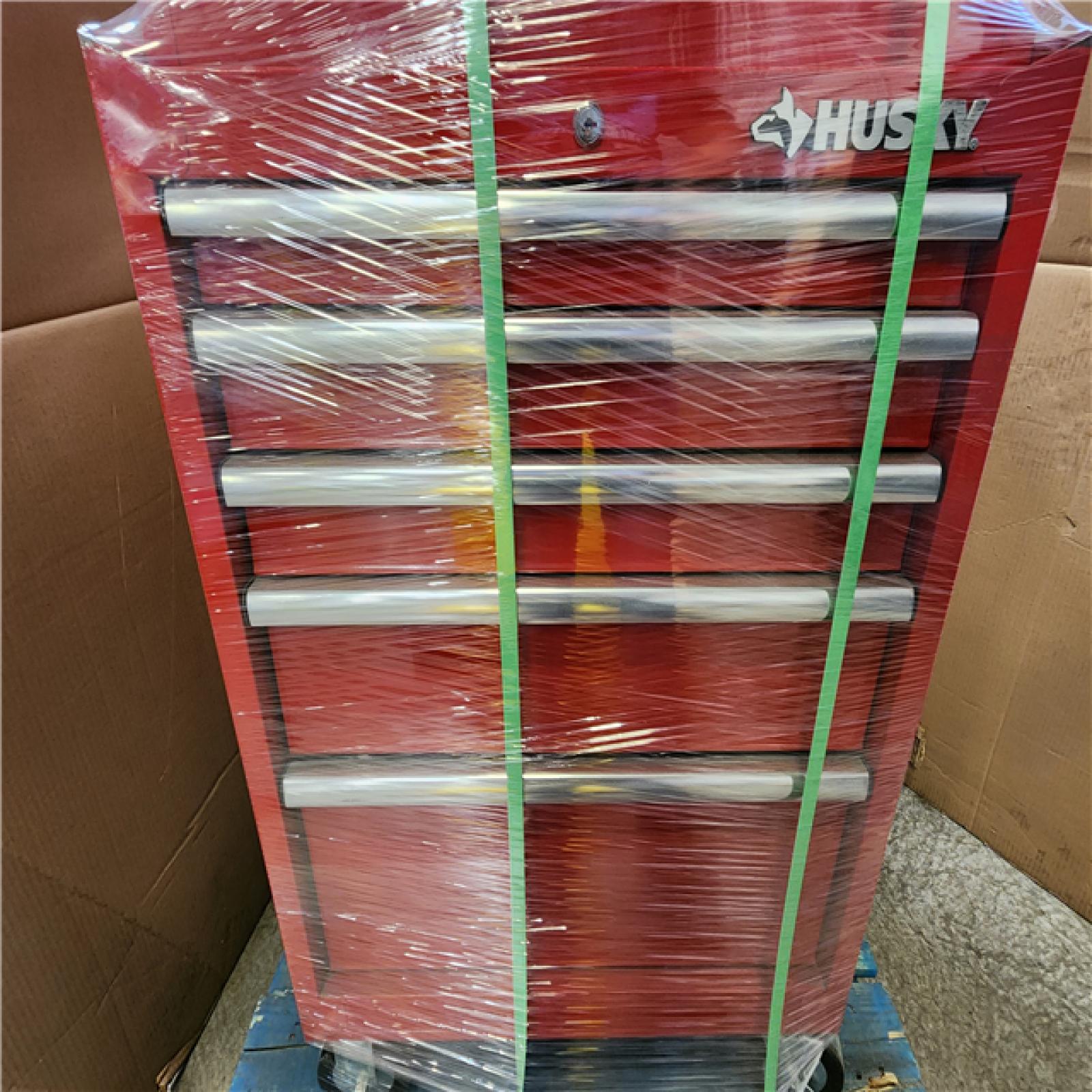Phoenix AS-IS Husky Tool Storage 27 in. W x 18 in. D Standard Duty Red Rolling Tool Chest Combo (2-Chests)