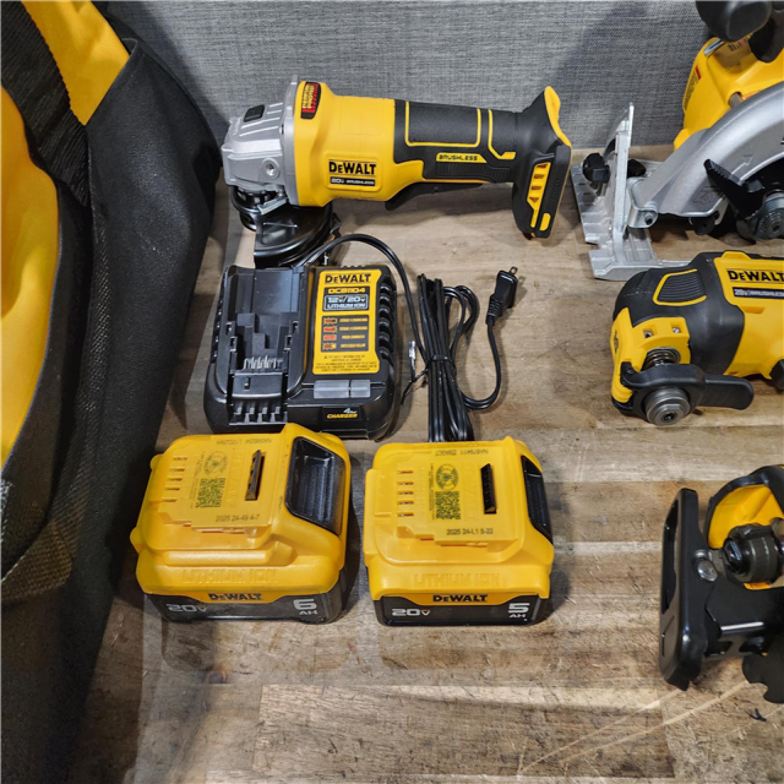 HOUSTON LOCATION - AS-IS DEWALT 6 TOOL COMBO KIT W/ (2) BATTERY & CHARGER