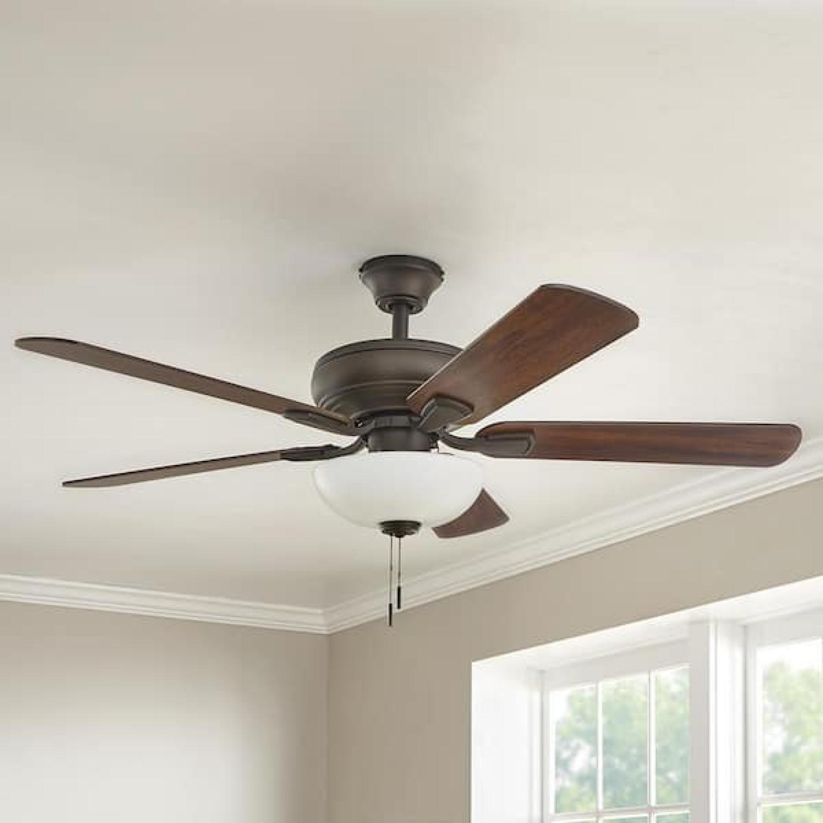 Phoenix NEW Hampton Bay Rothley II 52 in. Indoor LED Bronze Ceiling Fan with Light Kit  Downrod  Reversible Motor and Reversible Blades Pallet 24 Count (SEALED)