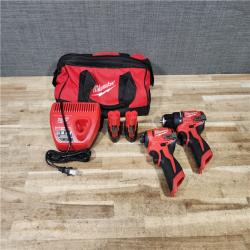 HOUSTON LOCATION - AS - IS Milwaukee 12-Volt Lithium-Ion Brushless Cordless Subcompact Drill and Impact Driver Combo Kit