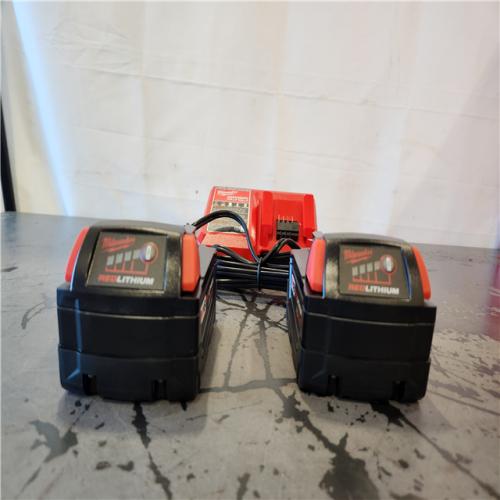 AS-IS- Milwaukee 18-Volt Lithium-Ion XC Starter Kit with Two 5.0Ah Batteries and Charger
