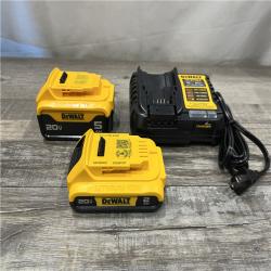 AS-IS DEWALT 20V MAX Lithium-Ion Battery Kit with 5.0Ah and 2.0Ah Battery and Charger