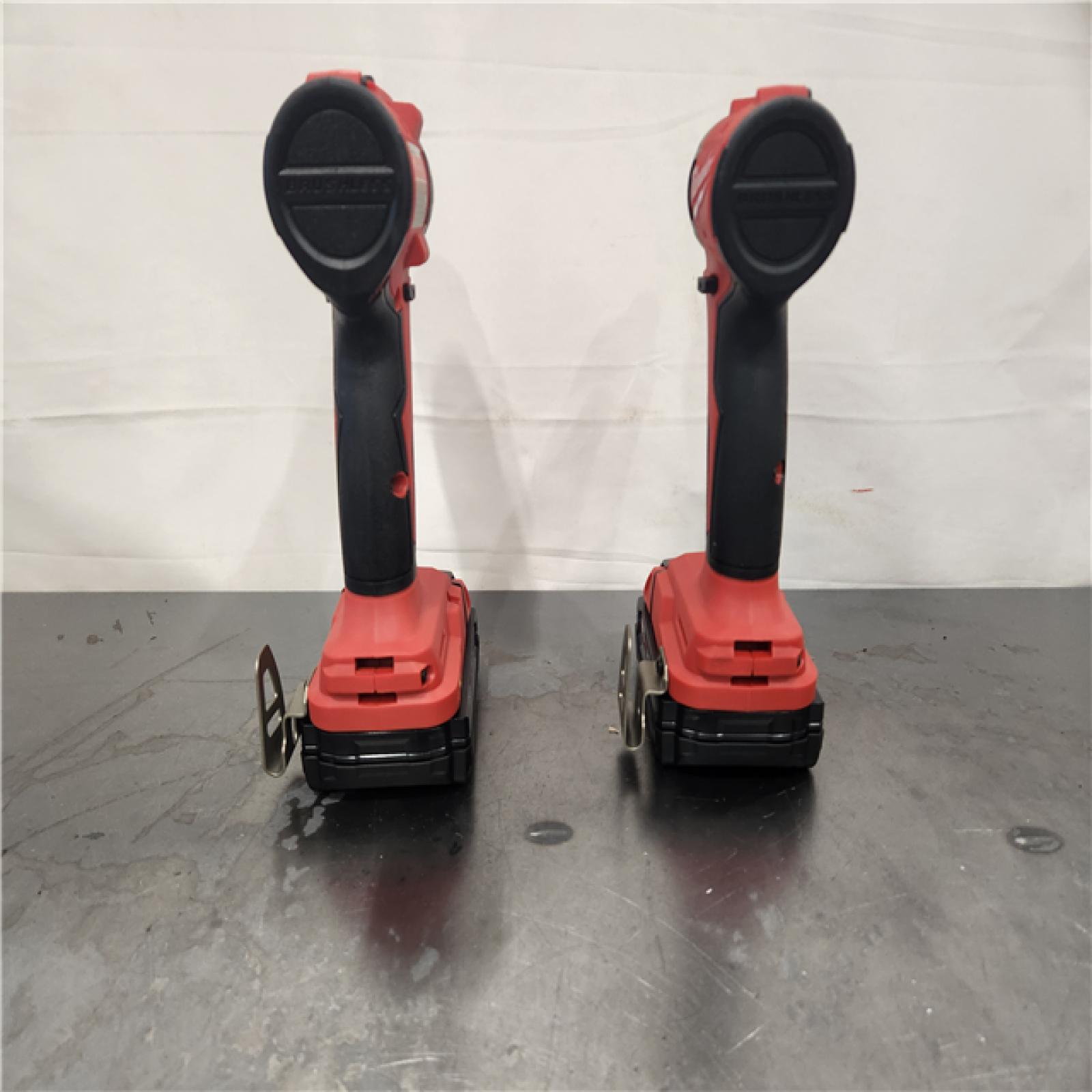 AS-IS- Milwaukee M18 18V Lithium-Ion Brushless Cordless Compact Drill/Impact Combo Kit