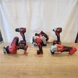 AS-IS- M18 18-Volt Lithium-Ion Cordless Combo Kit 7-Tool with 2-Batteries  Charger and Tool Bag
