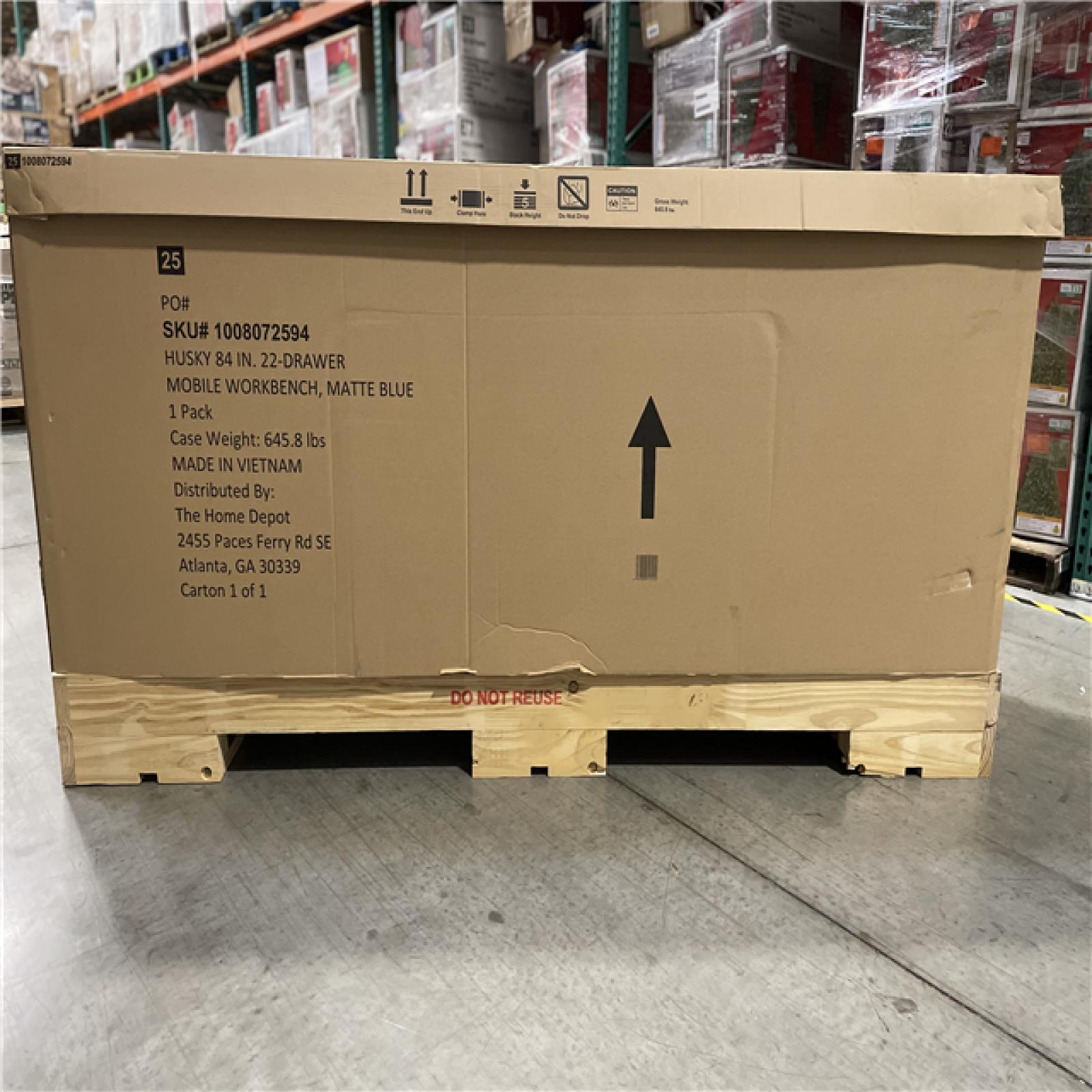 dallas location- Tool Storage Heavy Duty 84 in. W x 24 in. D Matte Blue Mobile Workbench Cabinet