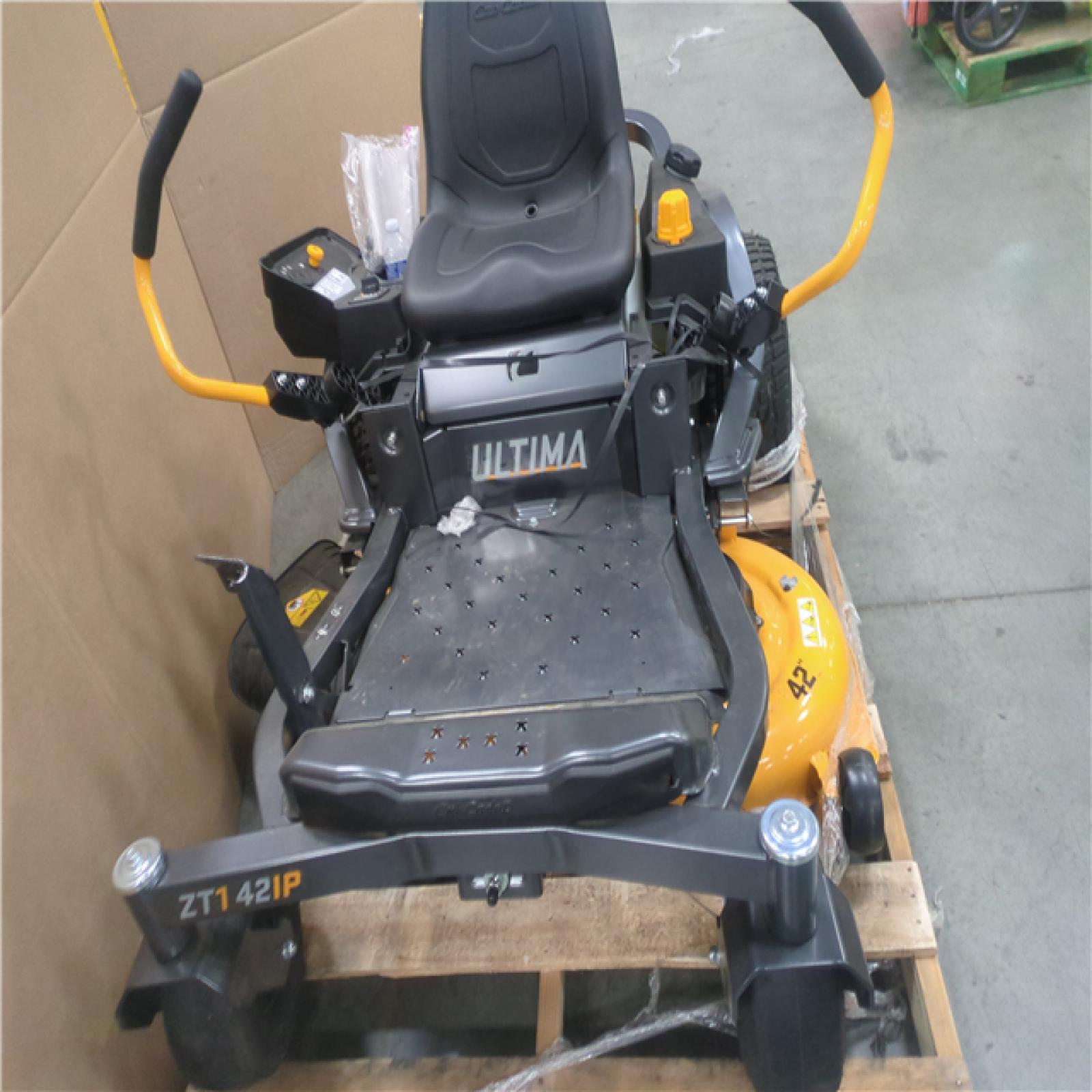 CALIFORNIA AS-IS CUB CADET SITDOWN LAWNMOWER ZT1 42IP
