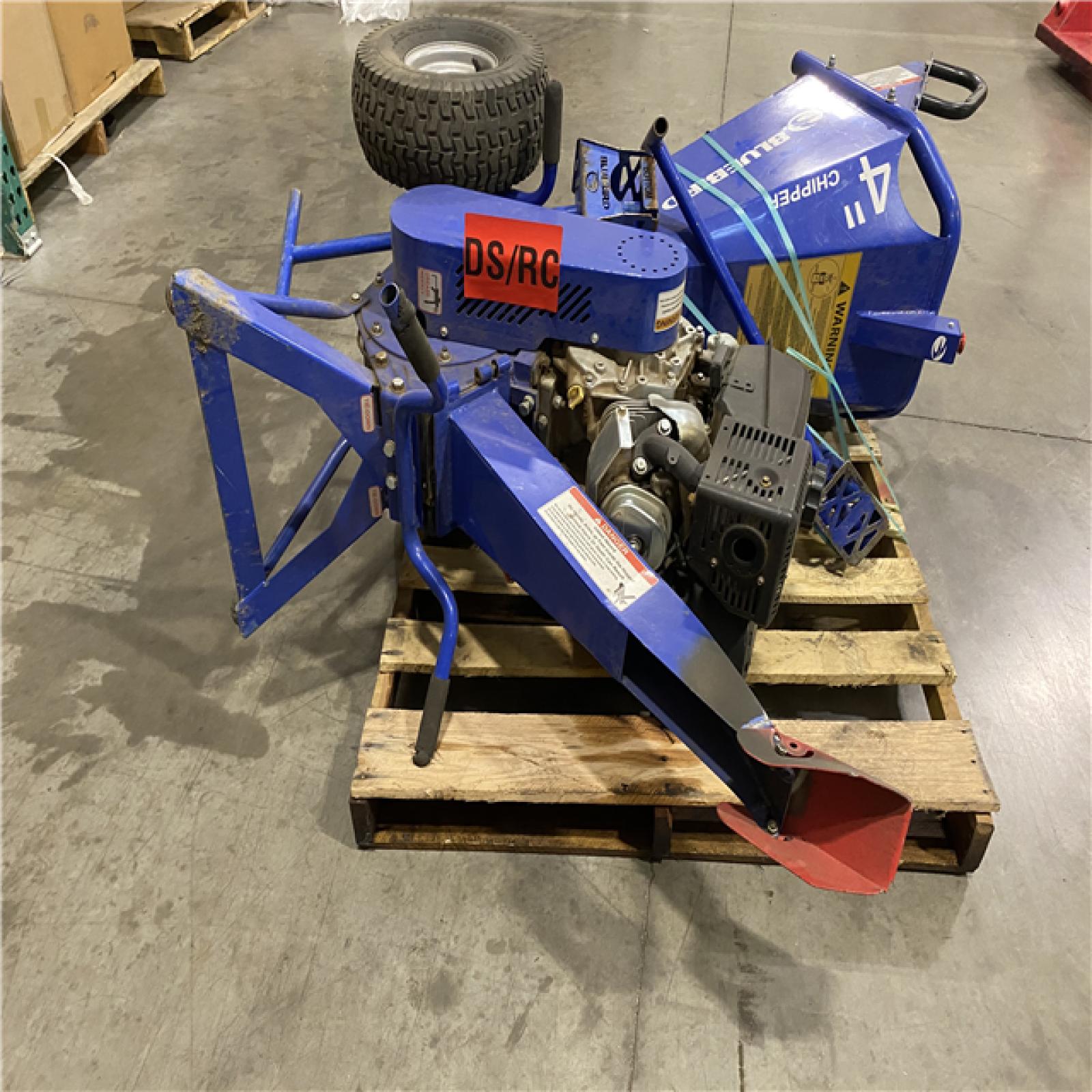 Dallas Location - As-Is Bluebird 4 in. 13 HP Gas Powered Chipper Shredder
