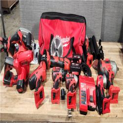 Houston Location AS-IS Milwaukee 18-Volt Lithium-Ion Cordless (9-Tool) Combo Kit
