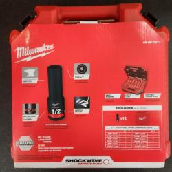 Phoenix NEW Milwaukee SHOCKWAVE 1/2 in. Drive SAE Deep Well Impact Socket Set (12-Piece)