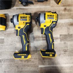HOUSTON LOCATION - AS - IS DEWALT ATOMIC 20-Volt Lithium-Ion Cordless Brushless (4-Tool) Combo Kit