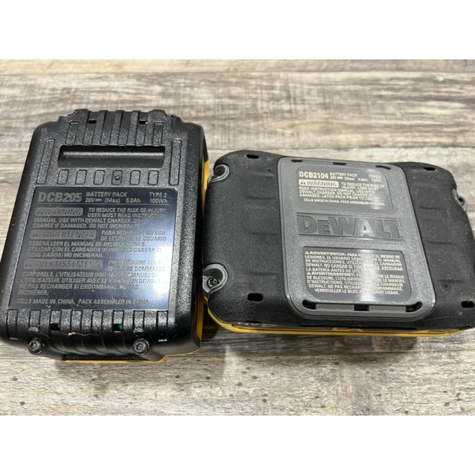 AS-IS DEWALT 20V MAX Lithium-Ion Starter Kit with 4.0 Ah and 5.0 Ah Batteries and Charger