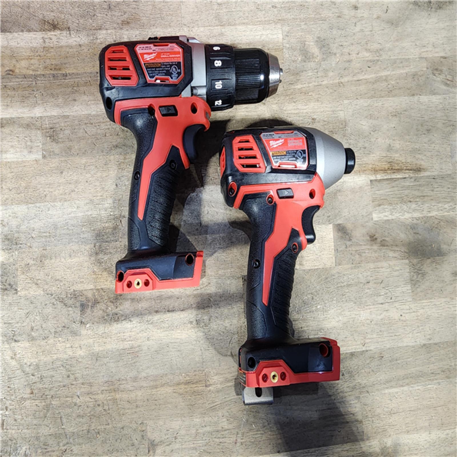 HOUSTON LOCATION - AS-IS Milwaukee 18V Cordless Brushed 2-Tool Drill/Driver and Impact Driver Kit