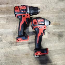 HOUSTON LOCATION - AS-IS Milwaukee 18V Cordless Brushed 2-Tool Drill/Driver and Impact Driver Kit
