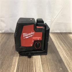 AS-IS Milwaukee 100 ft. REDLITHIUM Lithium-Ion USB Green Rechargeable Cross Line Laser Level with Charger