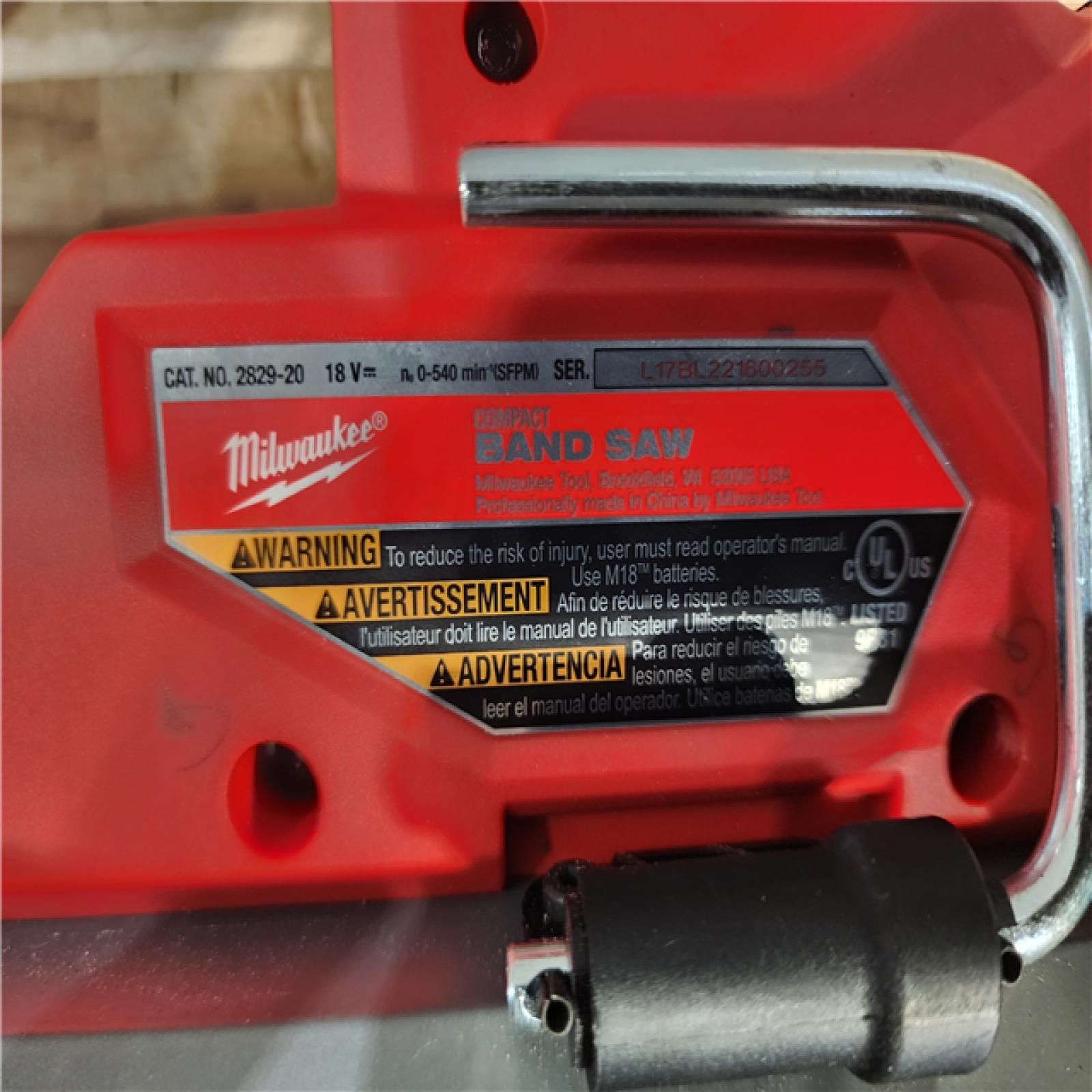 HOUSTON LOCATION - AS-IS Milwaukee FUEL 18V Lithium-Ion Brushless Cordless Compact Bandsaw (Tool-Only)
