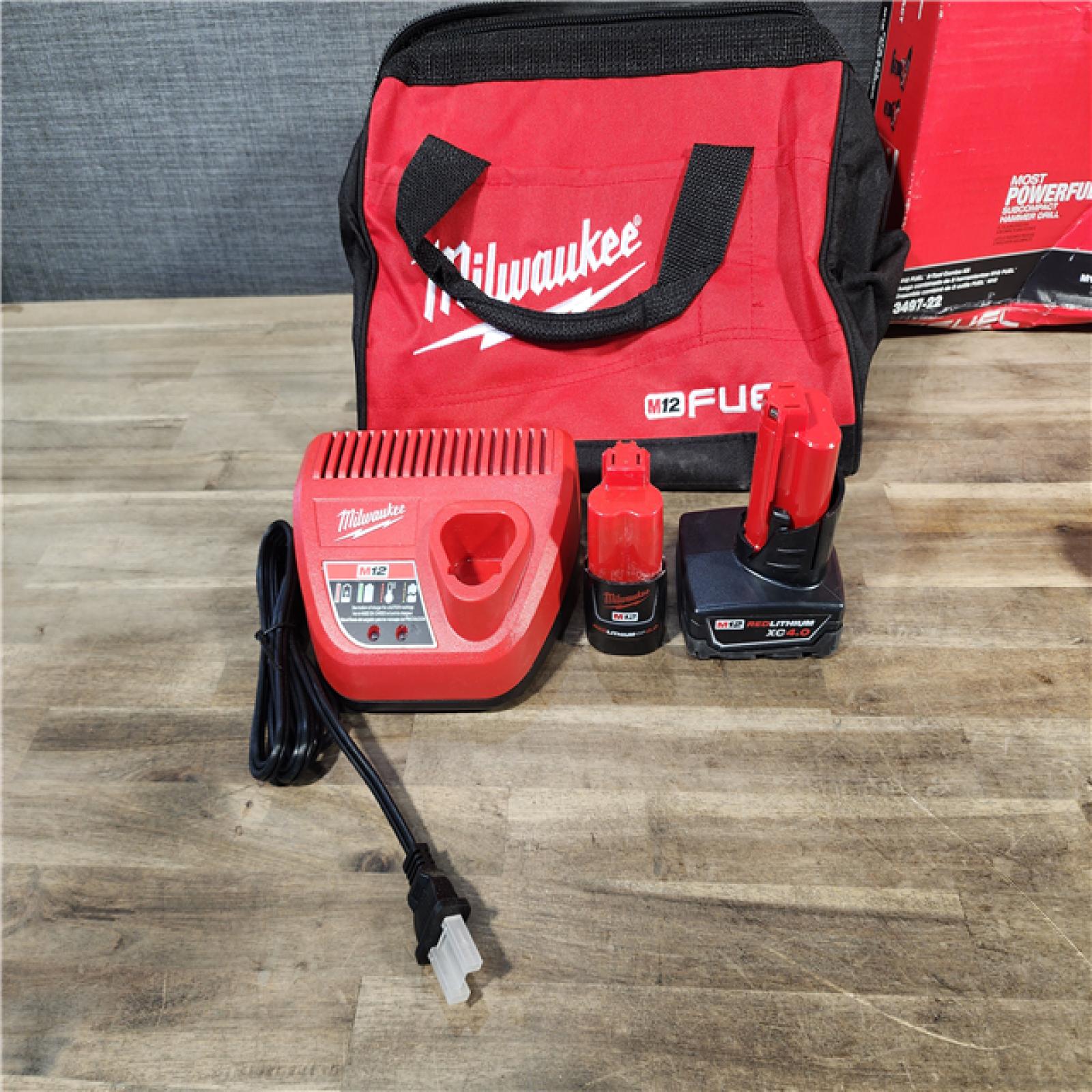 HOUSTON - LOCATION - AS-IS Milwaukee 3497-22 12V Brushless Hammer Drill and Impact Driver Combo Kit