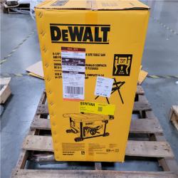 CALIFORNIA AS-IS DEWALT 8-1/4 (210mm) COMPACT JOB SITE TABLE SAW AND FOLDING STAND