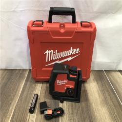 AS-IS Milwaukee 100 ft. REDLITHIUM Lithium-Ion USB Green Rechargeable Cross Line Laser Level with Charger