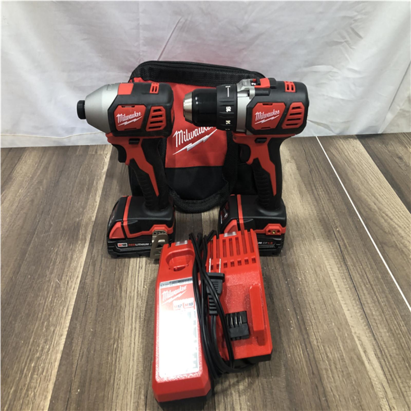 AS-IS Milwaukee 18V Lithium-Ion Cordless Drill Driver/Impact Driver Combo Kit