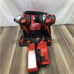 AS-IS Milwaukee 18V Lithium-Ion Cordless Drill Driver/Impact Driver Combo Kit