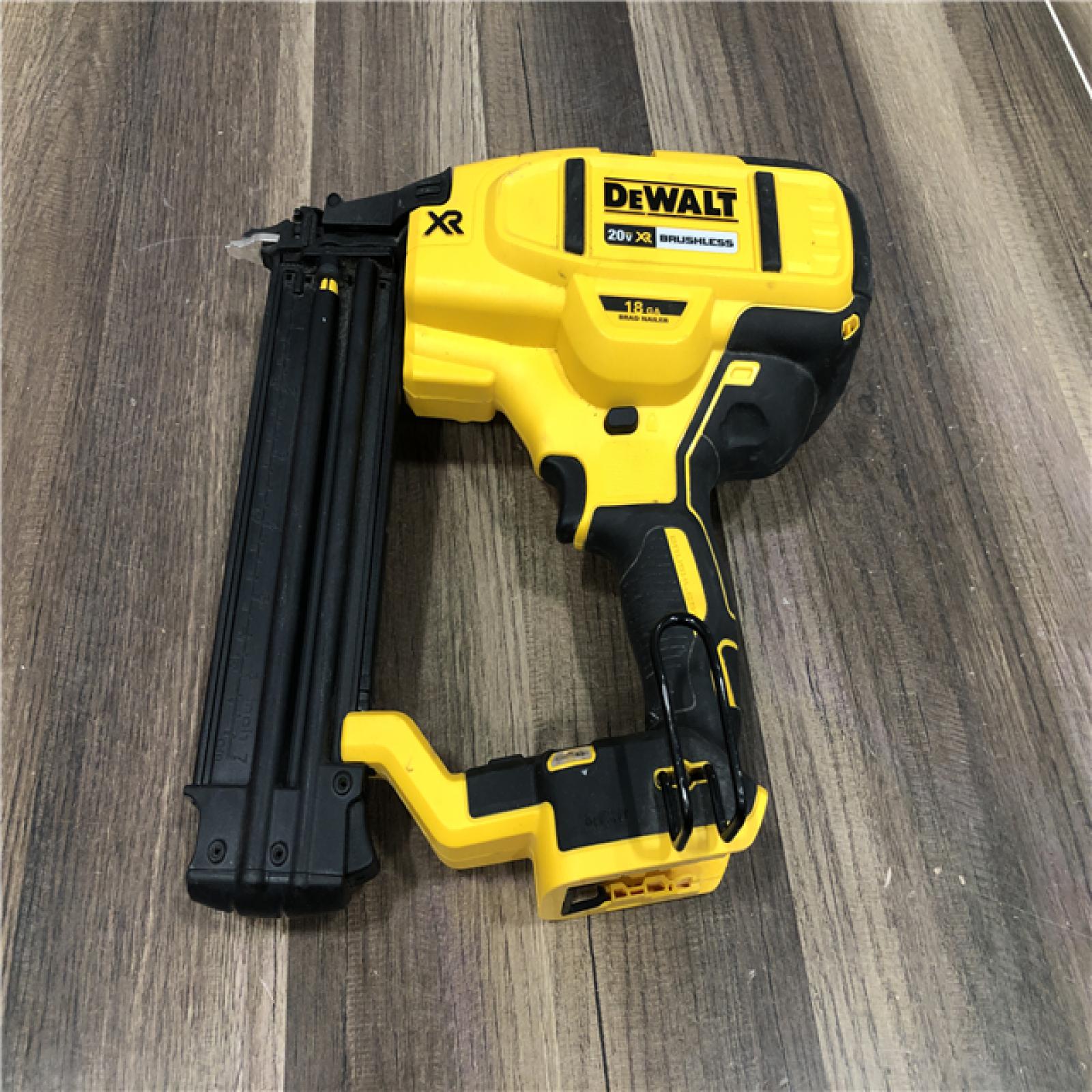 AS-IS DEWALT 20V MAX XR Lithium-Ion Electric Cordless 18-Gauge Brad Nailer (Tool Only)