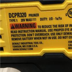 AS-IS DEWALT 20-Volt MAX 1 -1/2 in. Capacity Cordless Battery Powered Pruner (Tool Only)
