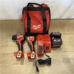 AS-IS Milwaukee 18-Volt Lithium-Ion Brushless Cordless Compact Hammer Drill/Impact Combo Kit