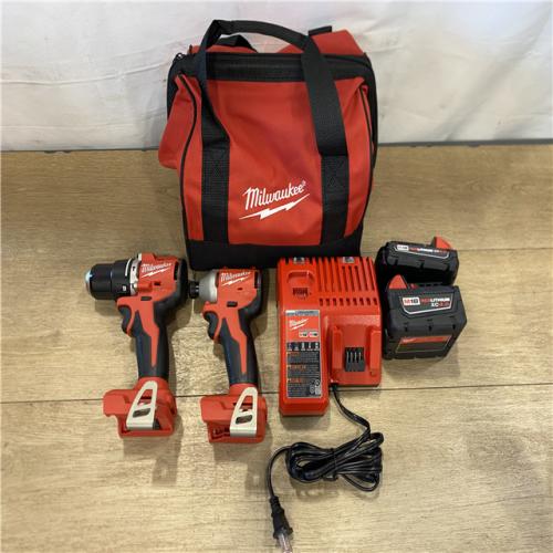 AS-IS Milwaukee 18-Volt Lithium-Ion Brushless Cordless Compact Hammer Drill/Impact Combo Kit