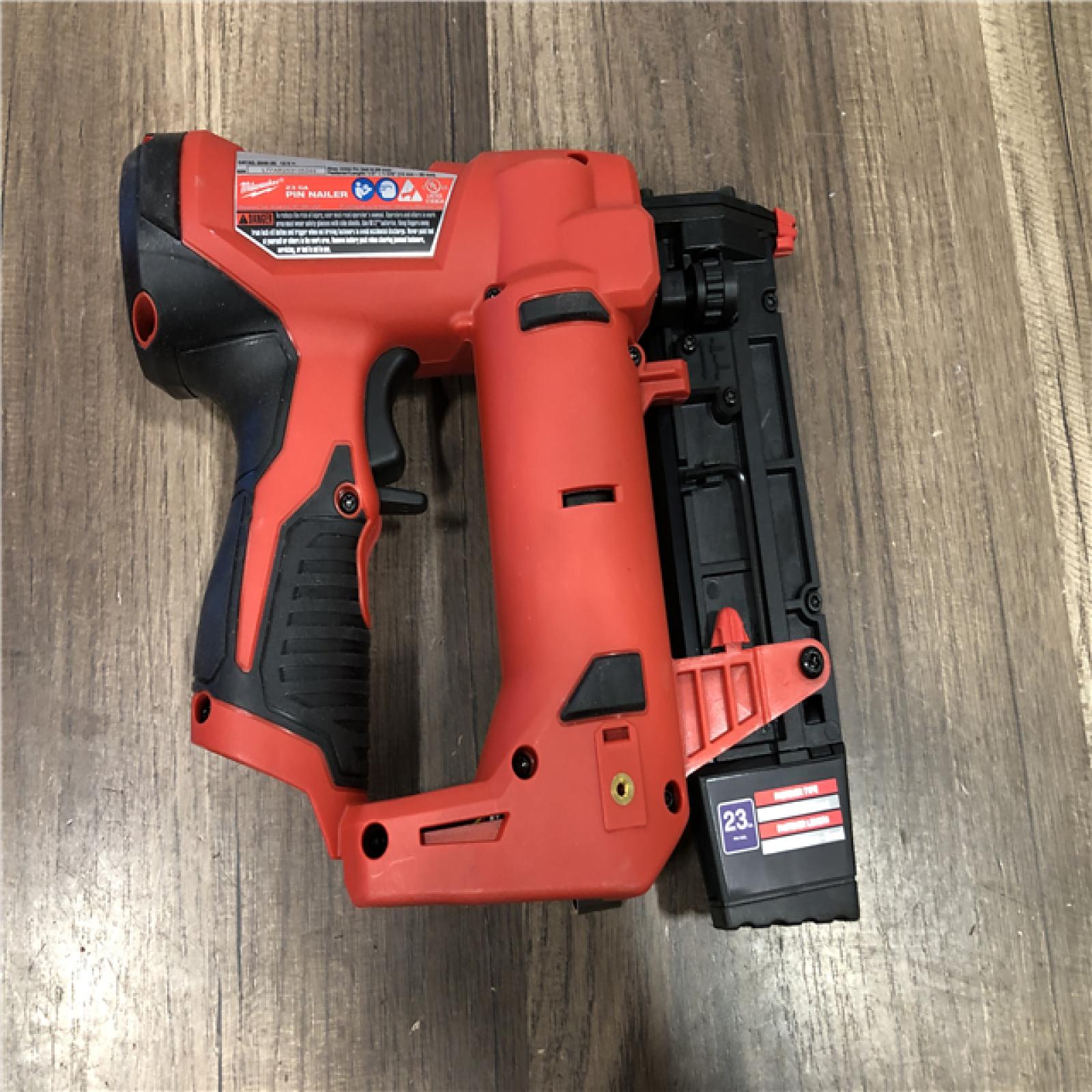 AS-IS Milwaukee M12 12-Volt 23-Gauge Lithium-Ion Cordless Pin Nailer (Tool-Only)