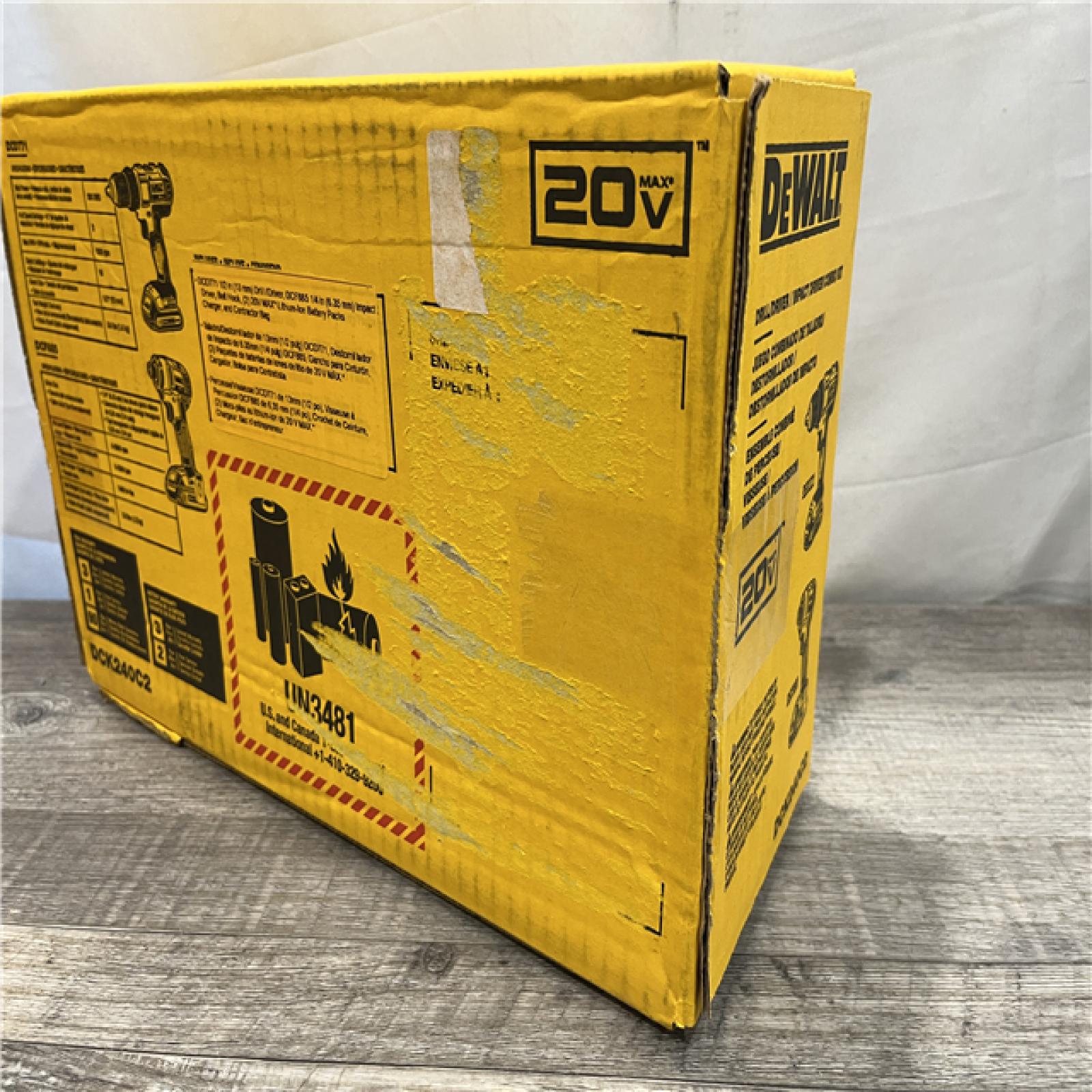 NEW - DEWALT 20V MAX Cordless Drill/Impact 2 Tool Combo Kit