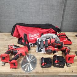 Houston Location AS-IS Milwaukee Circular Saw and Drill and Impact and Hackzall and Batteries QTY/2 with Charger