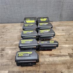 HOUSTON LOCATION - AS-IS RYOBI BATTERY PACK QTY - 9