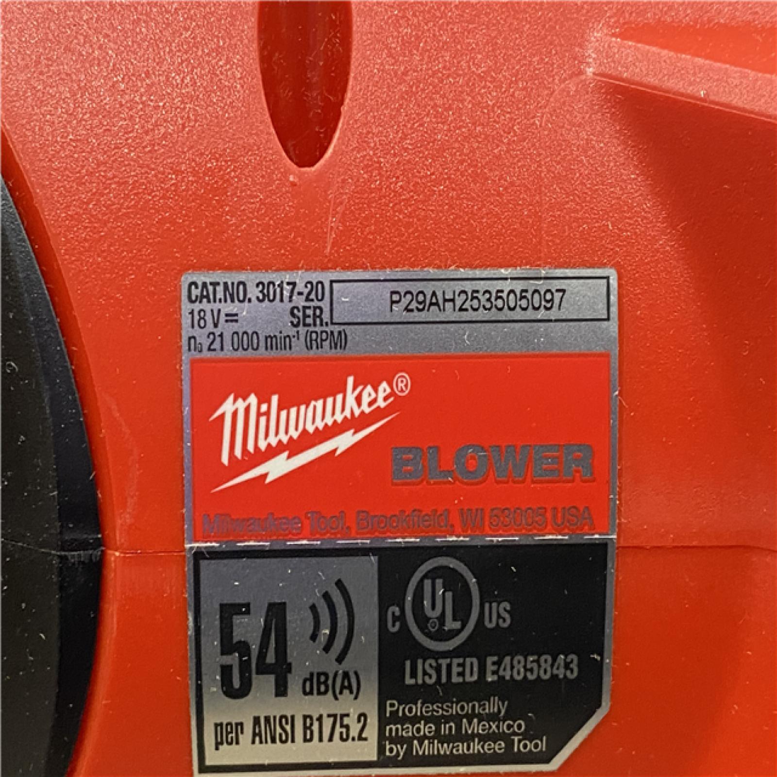 AS-IS Milwaukee FUEL 18V Lithium-Ion Brushless Cordless Handheld Blower (Tool-Only)