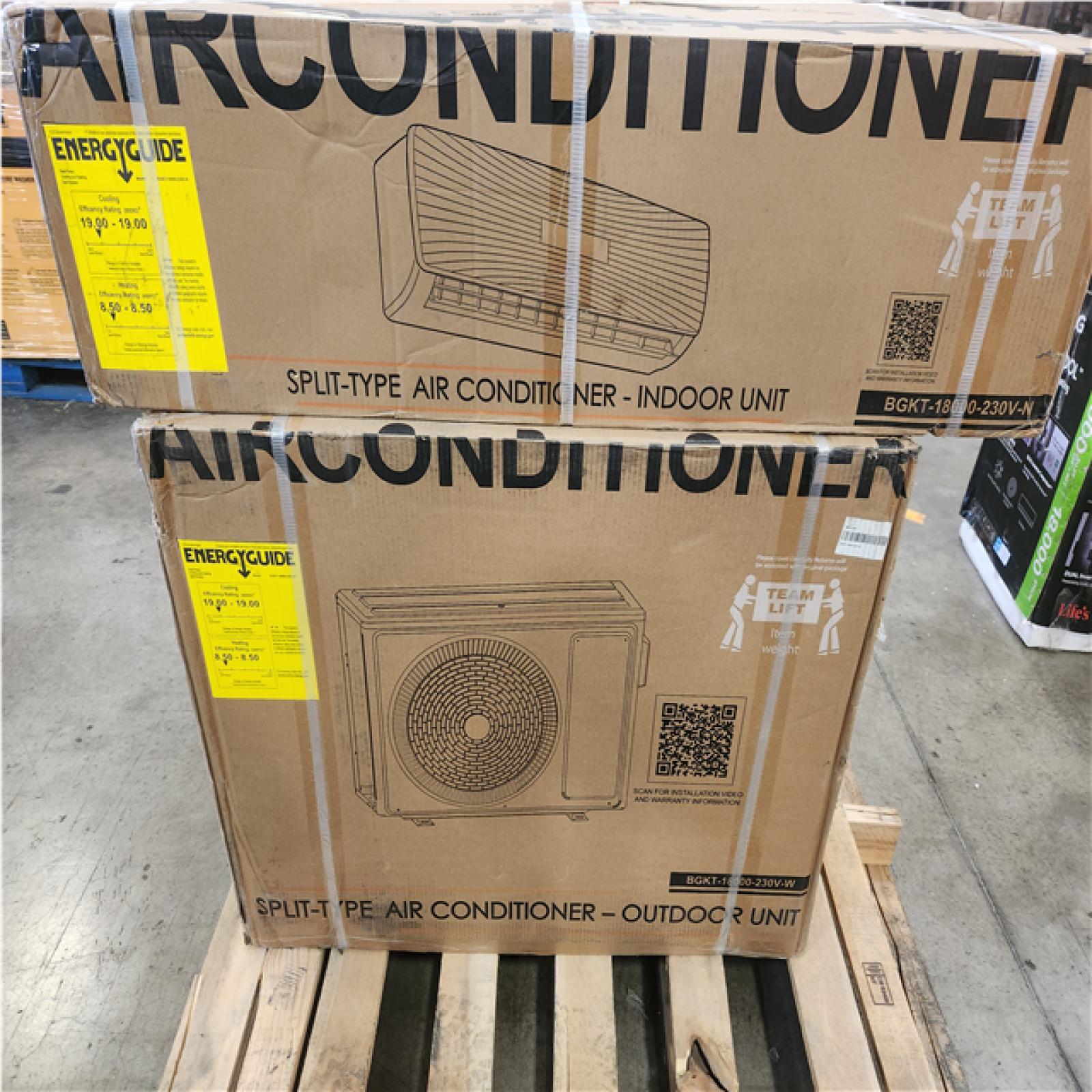 Phoenix LIKE NEW TMWINGS 18000 BTU Mini Split Air Conditioner with Heat Pump, 19 SEER2 230V,1050 sq.ft. Energy Efficient, R32 Refrigerant, White