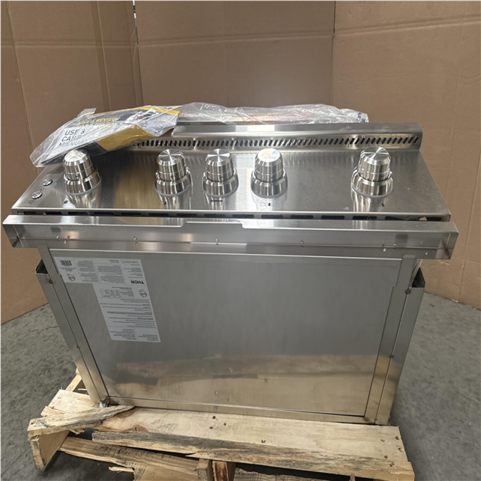 CALIFORNIA AS IS THOR PROFESSIONAL 36” GAS GRILL WITH INFRARED BURNER AND ROTISSERIE TPG3601-G