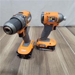 GOOD RIDGID 18V SubCompact Brushless 2-Tool Combo Kit with Drill/Driver, Impact Driver, (2) 2.0 Ah Batteries, Charger, and Tool Bag