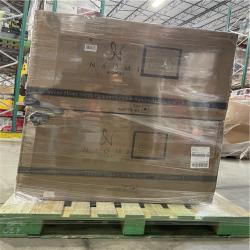 DALLAS LOCATION- Naomi Home Siggy Genuine Leather Square Arm Accent Chair PALLET (2 UNITS)