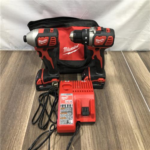 AS-IS Milwaukee 18V Lithium-Ion Cordless Drill Driver/Impact Driver Combo Kit
