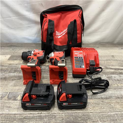 AS-IS Milwaukee 18V Lithium-Ion Brushless Cordless Compact Drill/Impact Combo Kit