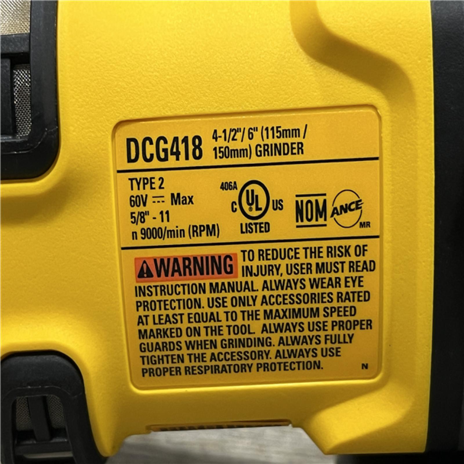 AS-IS DEWALT FLEXVOLT 60V MAX Cordless Brushless 4.5 in. - 6 in. Small Angle Grinder Kit