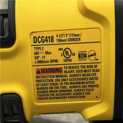 AS-IS DEWALT FLEXVOLT 60V MAX Cordless Brushless 4.5 in. - 6 in. Small Angle Grinder Kit
