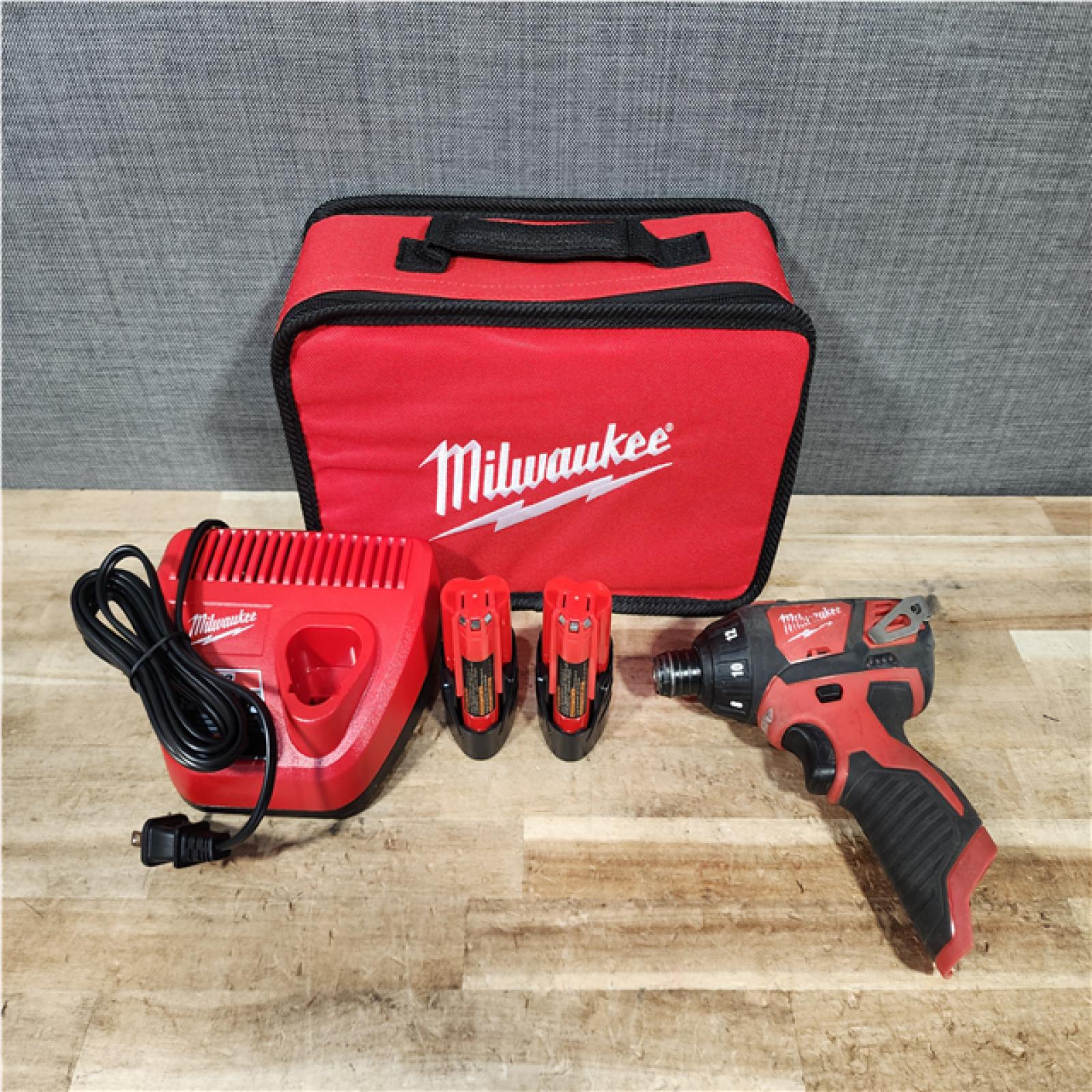 HOUSTON LOCATION - AS - IS Milwaukee 12V Lithium-Ion Cordless 1/4 in. Hex Screwdriver Kit