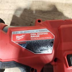 HOUSTON LOCATION - AS - IS Milwaukee FUEL 18-Volt Lithium-Ion Brushless Cordless Coil Roofing Nailer (Tool Only)