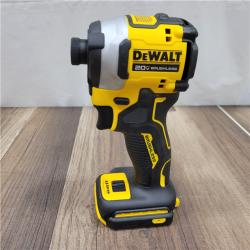AS-IS DEWALT ATOMIC 20V MAX Lithium-Ion Cordless 1/4 in. Brushless Impact Driver Kit, 5 Ah Battery, Charger, and Bag