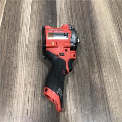 AS-IS Milwaukee  FUEL 12V Lithium-Ion Brushless Cordless Stubby 3/8 in. Impact Wrench (Tool-Only)
